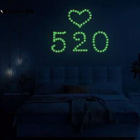 Adesivos Luminosos Green Star - Estrela Fluorescente para Quarto Infantil e Decoração de Parede