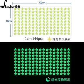 Adesivos Luminosos Green Star - Estrela Fluorescente para Quarto Infantil e Decoração de Parede
